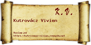 Kutrovácz Vivien névjegykártya