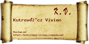 Kutrovácz Vivien névjegykártya