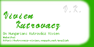 vivien kutrovacz business card
