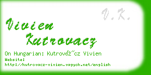 vivien kutrovacz business card